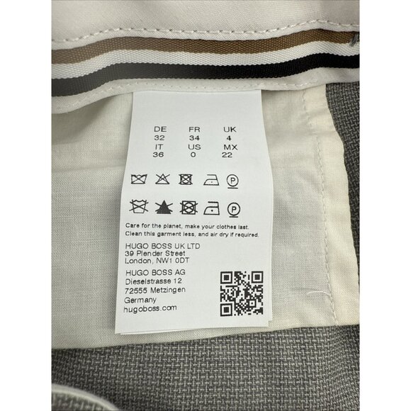 New Hugo Boss Womens Size 0 Gray Pants Tasewa Slim Fit Stretch Wool Blend - Picture 13 of 15